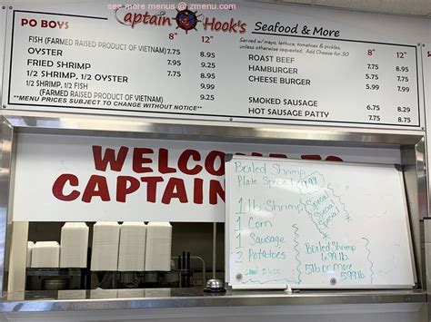Is This Your Listing Are you the owner of Captain Hook's Seafood & More in Mississippi Gulf Coast Mississippi Send us more details Claim Your Business Or. . Captain hooks gulfport menu